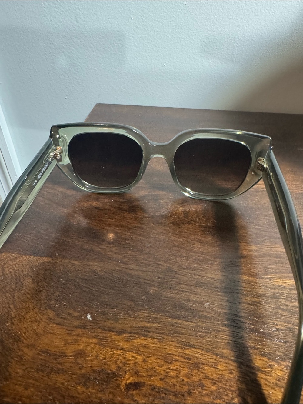 Quay Australia Olive Translucent Frame Sunglasses with Black Gradient Lenses - Picture 6 of 10